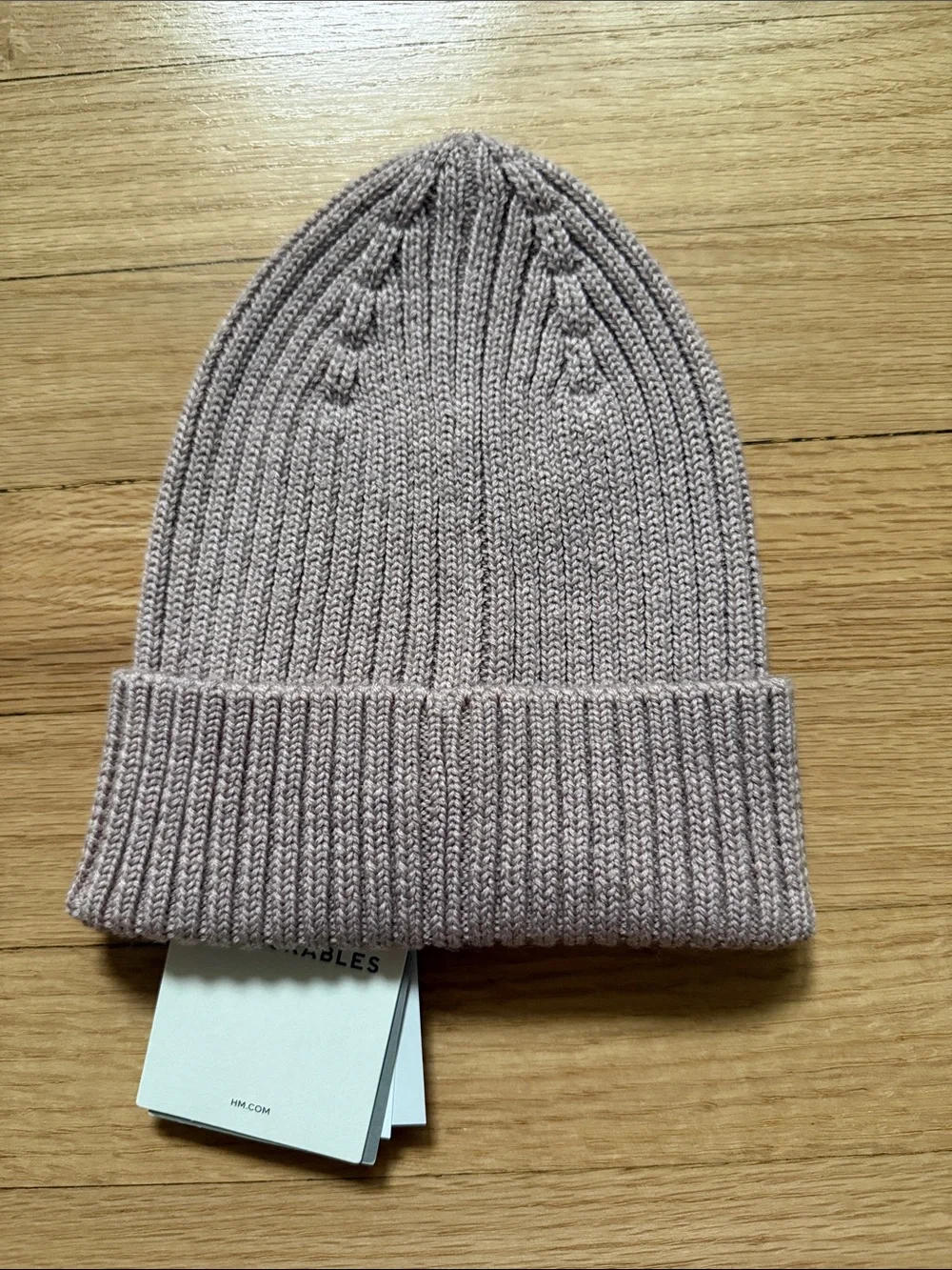 H&M Wool Kids Blush Ribbed Knit Hat - H & M adorables